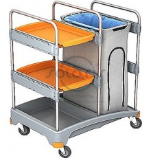 TSZ-0014 - Візок готельний з мішком і висувними кюветами