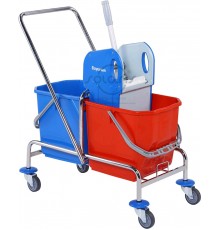 Візок з металевою рамою: 2 відра 25 л., прес для віджиму