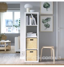 СТЕЛАЖ білого кольору MS234 сумісний з аксесуарами IKEA KALLAX.
