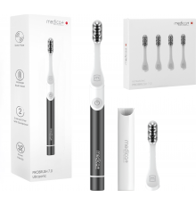 Звукова зубна щітка MEDICA+ ProBrush 7.0 Compact Black + Насадки (4 шт) (Japan)