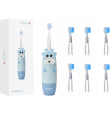 Дитяча зубна щітка MEDICA+ KidsBrush 2.0 Blue + Насадки (6 шт) (Japan)