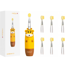 Дитяча зубна щітка MEDICA+ KidsBrush 2.0 Yellow + Насадки (6 шт) (Japan)