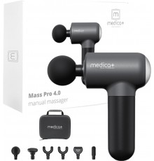 Перкусійний масажер для тіла і м'язів MEDICA+ MassHand Pro 4.0 Black (Japan)