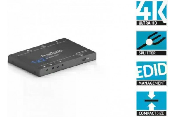 Спліттер HDMI 1x2, 4K (60Hz 4:2:0) PT-SP-HD12S