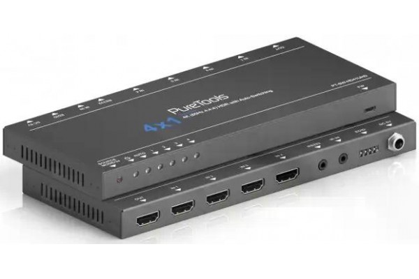Комутатор HDMI 4x1, 4K (60Hz 4:4:4), HDMI 2.0a, HDR, HDCP 2.2, Авто-перемикання PT-SW-HD41UHD