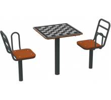 Шахматний стіл зі спинкою