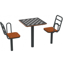 Шахматний стіл зі спинкою