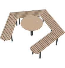 Лавка Зірка зі столиком KIDIGO