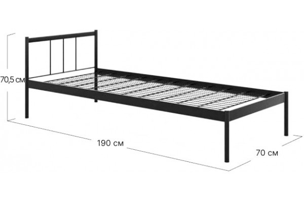 Ліжко металеве Хостел 2000x900
