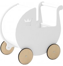 Дитяча коляска для ляльок біла