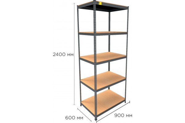 Металевий стелаж MRL-2400 ( 900x600) чорний