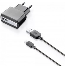 МЗП Cellular Line Compact USB Charger KIT microUSB black (ACHUSBKITMICROUSB2)