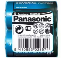 Батарейка Panasonic GENERAL PURPOSE R20 TRAY 2 ZINK-CARBON 2 шт/уп