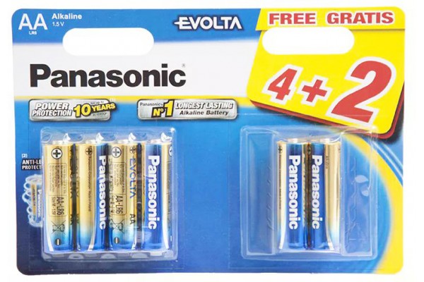 Батарейка Panasonic Evolta LR06 Alkaline 6шт./уп.