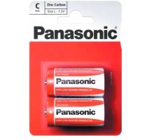 Батарейка Panasonic RED ZINK R14 BLI 2 ZINK-CARBON