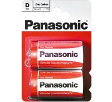 Батарейка Panasonic RED ZINK R20 BLI 2 ZINK-CARBON