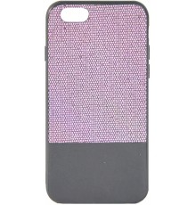 Накладка Florence Leather+Shining Apple Iphone 6/6S Rose Black (тех.пак)