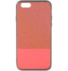 Накладка Florence Leather+Shining Apple Iphone 6/6S Red (тех.пак)