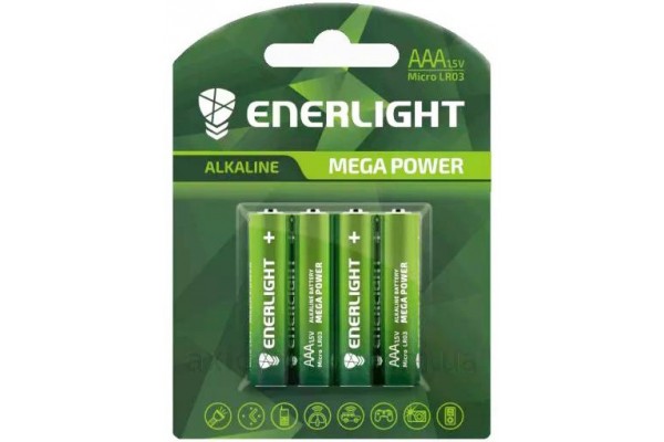 Батарейка Enerlight Alkaline Mega Power LR3 блістер 4шт./уп.