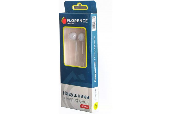 Навушники FLORENCE FL-0050-W with mic White