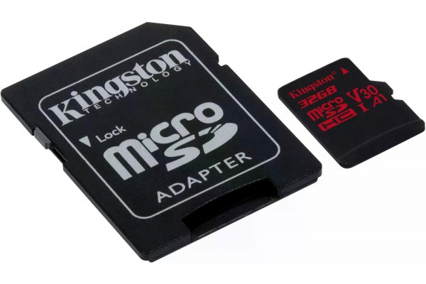 Kingston MicroSDHC 32GB UHS-I A1 (Class 10)+SD adapter