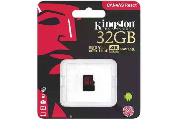Kingston MicroSDHC 32GB UHS-I A1 (Class 10) (card only)