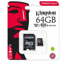 Kingston MicroSDXC 64GB UHS-I A1 (Class 10)+SD adapter