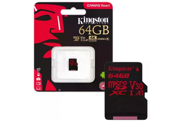 Kingston MicroSDXC 64GB UHS-I A1 (Class 10) (card only)