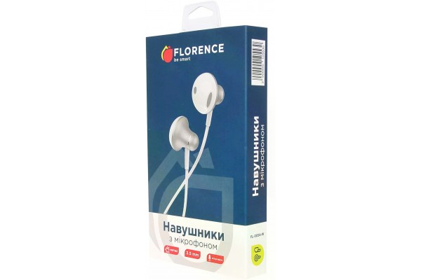 Навушники FLORENCE FL-0054-W with mic White