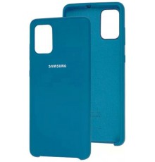 Накладка Silicone Case High Copy Samsung A41 (2020) A415F Blue