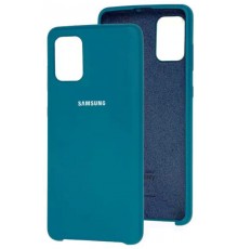 Накладка Silicone Case High Copy Samsung A41 (2020) A415F Deep Lake Blue