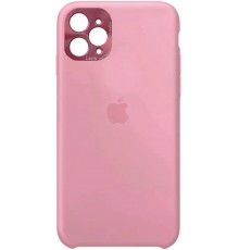 Накладка Silicone Case High Copy iPhone 11 Pro (With Metal Frame Camera Lens Protection) Rose Powder