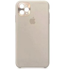 Накладка Silicone Case High Copy iPhone 11 Pro (With Metal Frame Camera Lens Protection) Stone