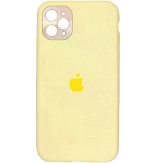 Накладка Silicone Case High Copy iPhone 11 Pro (With Metal Frame Camera Lens Protection) Mellow Yellow