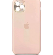 Накладка Silicone Case High Copy iPhone 11 Pro (With Metal Frame Camera Lens Protection) Pink Sand