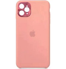 Накладка Silicone Case High Copy iPhone 11 Pro Max (With Metal Frame Camera Lens Protection) Begonia
