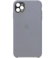 Накладка Silicone Case High Copy iPhone 11 Pro Max (With Metal Frame Camera Lens Protection) Lavender Grey