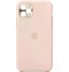 Накладка Silicone Case High Copy iPhone 11 Pro Max (With Metal Frame Camera Lens Protection) Pink Sand
