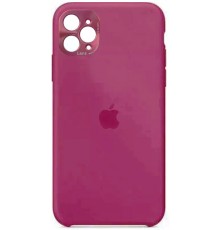 Накладка Silicone Case High Copy iPhone 11 Pro Max (With Metal Frame Camera Lens Protection) Rose Red