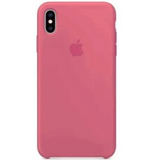Накладка Silicone Case Original 1:1 Apple iPhone XS Hibiscus Pink