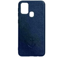 Накладка Leather Magnet Case Samsung A21s (2020) A217F Blue