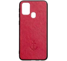 Накладка Leather Magnet Case Samsung A21s (2020) A217F Red