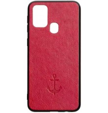 Накладка Leather Magnet Case Samsung A21s (2020) A217F Red