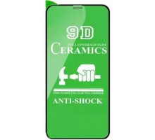 Захисне скло Full Glue Ceramics Anti-shock Glass iPhone 12 Mini Black (тех.пак)