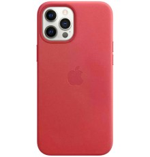 Накладка Leather Case Original 1:1 Apple iPhone 12/12 Pro MagSafe Red