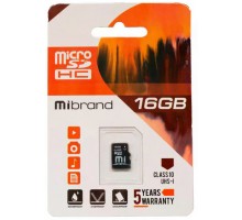 Mibrand MicroSDHC 16GB UHS-I (Class 10) (card only)