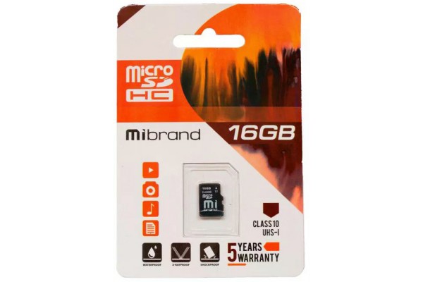 Mibrand MicroSDHC 16GB UHS-I (Class 10) (card only)