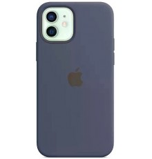 Накладка Silicone Case Original 1:1 Apple iPhone 12 mini with MagSafe Navy Blue