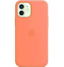 Накладка Silicone Case Original 1:1 Apple iPhone 12 mini with MagSafe Kumquat