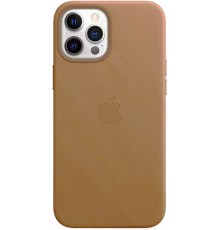 Накладка Leather Case Original 1:1 Apple iPhone 12/12 Pro MagSafe Saddle Brown